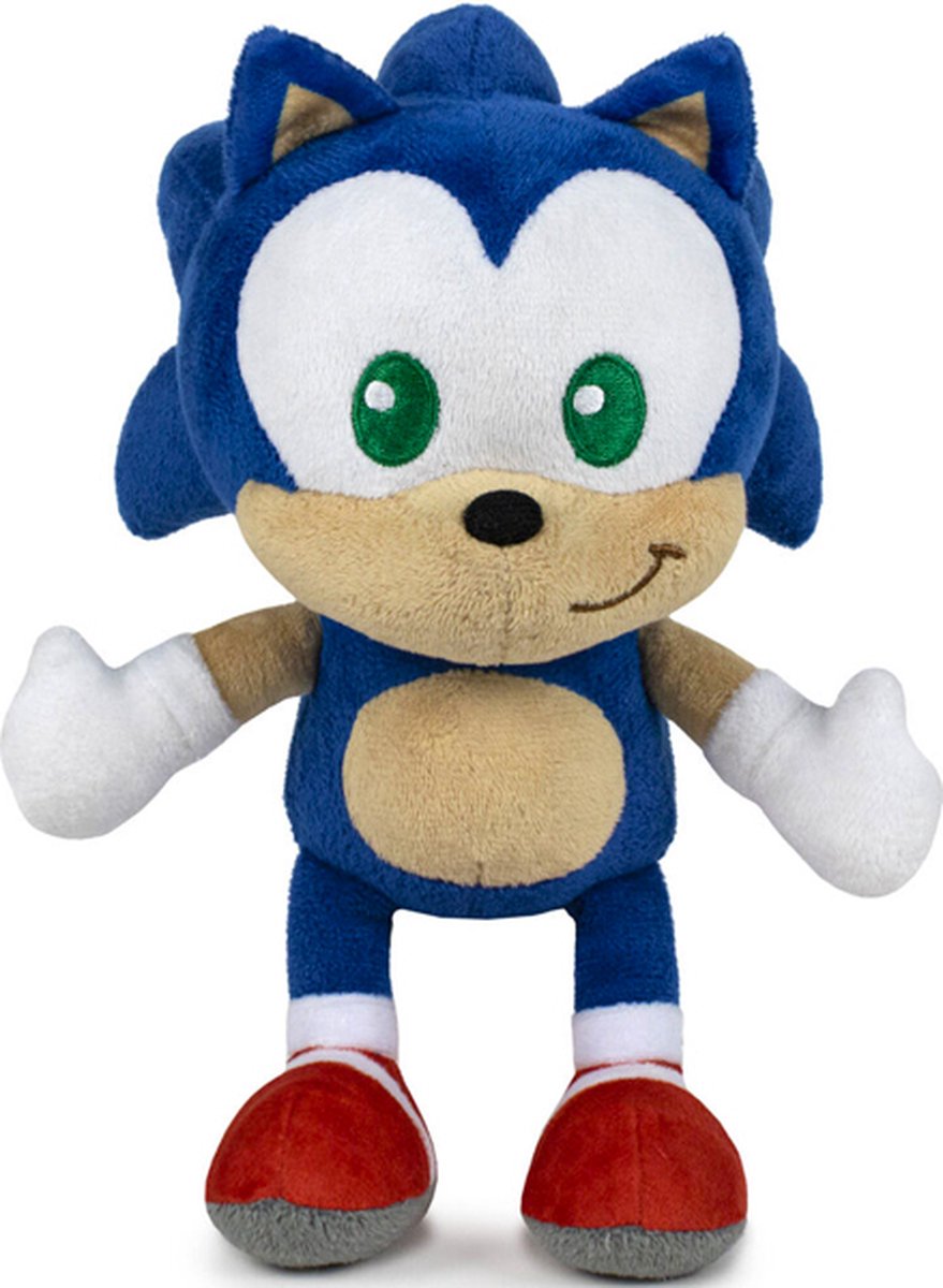 Sonic - Sonic The Hedgehog Pluche Knuffel 23 cm {Sonic the Hedgehog 2 Plush Toy | Speelgoed knuffeldier knuffelpop voor kinderen jongens meisjes | Sonic De Egel | Silver, Knuckles, Shadow, Miles Tails Prower , Amy, Dr. Eggman}